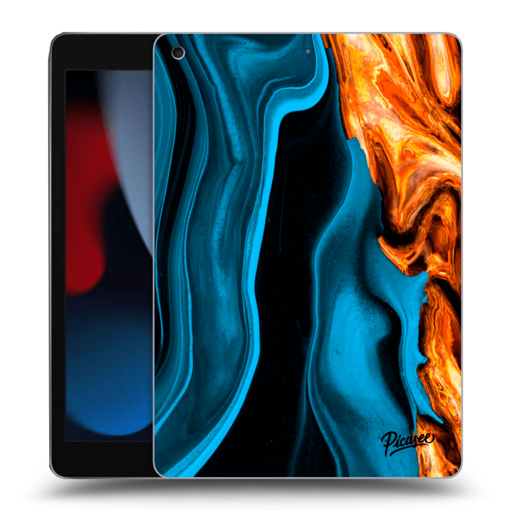 Picasee silikonový černý obal pro Apple iPad 10.2" 2021 (9. gen) - Gold blue