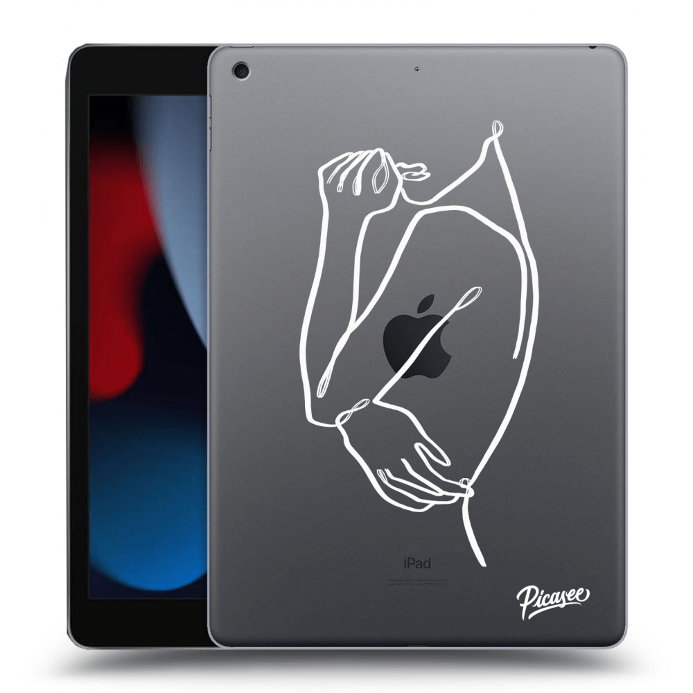 Picasee silikonový průhledný obal pro Apple iPad 10.2" 2021 (9. gen) - Smyslná Bílá