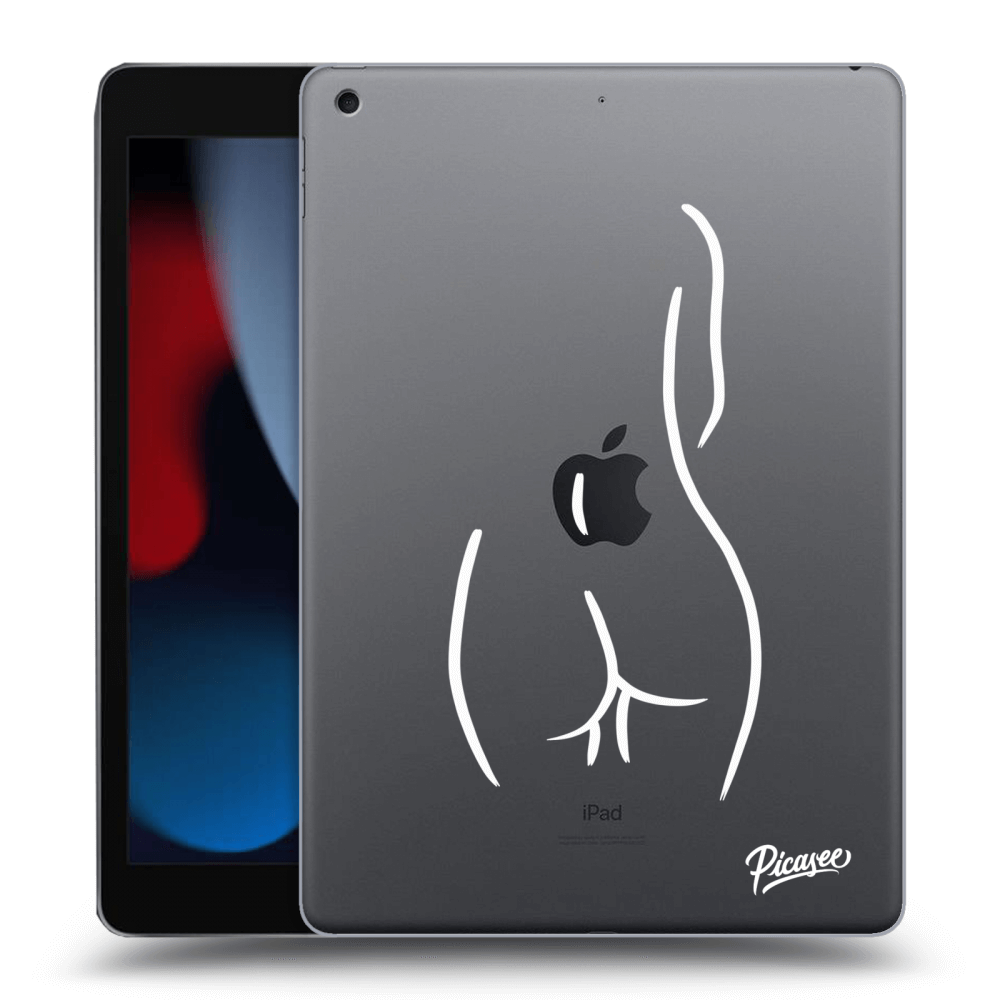 Picasee silikonový průhledný obal pro Apple iPad 10.2" 2021 (9. gen) - Svlečená Bílá