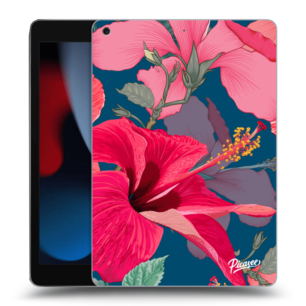Picasee silikonový průhledný obal pro Apple iPad 10.2" 2021 (9. gen) - Hibiscus