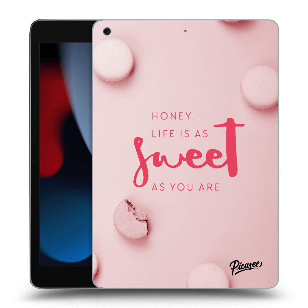 Picasee silikonový průhledný obal pro Apple iPad 10.2" 2021 (9. gen) - Life is as sweet as you are