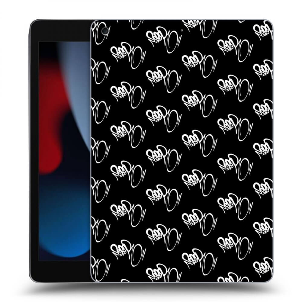 Picasee silikonový černý obal pro Apple iPad 10.2" 2021 (9. gen) - Separ - White On Black