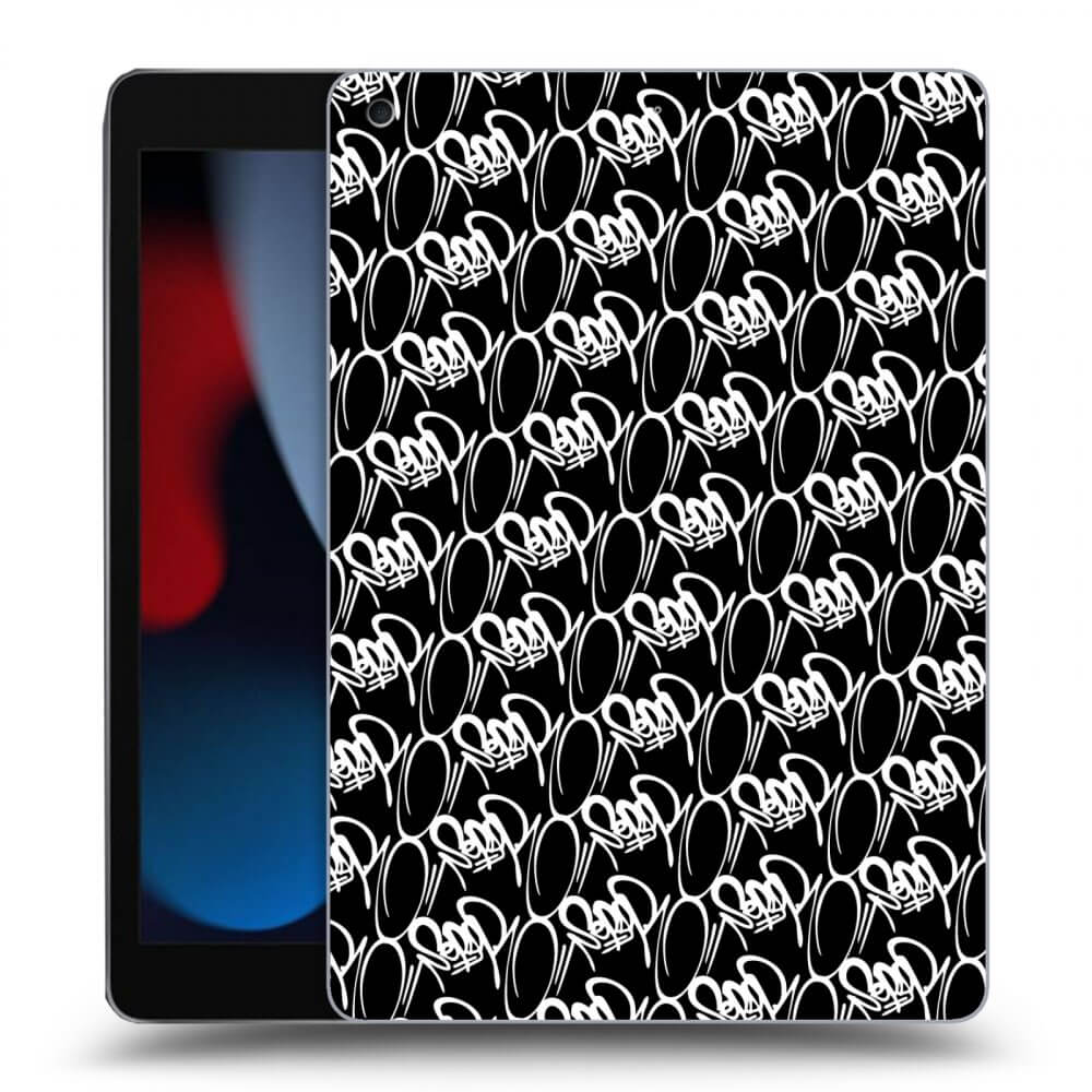 Picasee silikonový černý obal pro Apple iPad 10.2" 2021 (9. gen) - Separ - White On Black 2