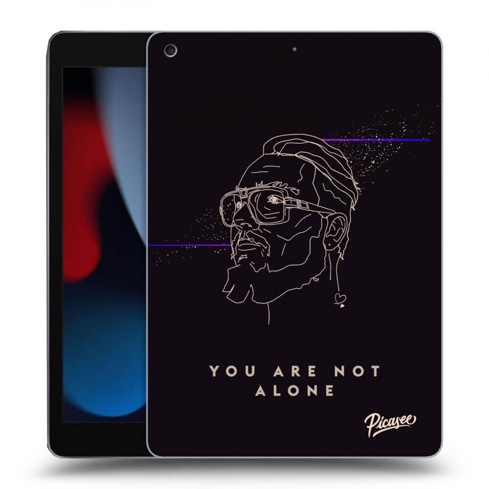 Picasee silikonový černý obal pro Apple iPad 10.2" 2021 (9. gen) - You are not alone