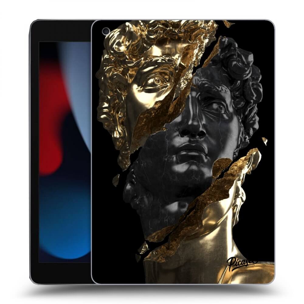Picasee silikonový černý obal pro Apple iPad 10.2" 2021 (9. gen) - Gold - Black