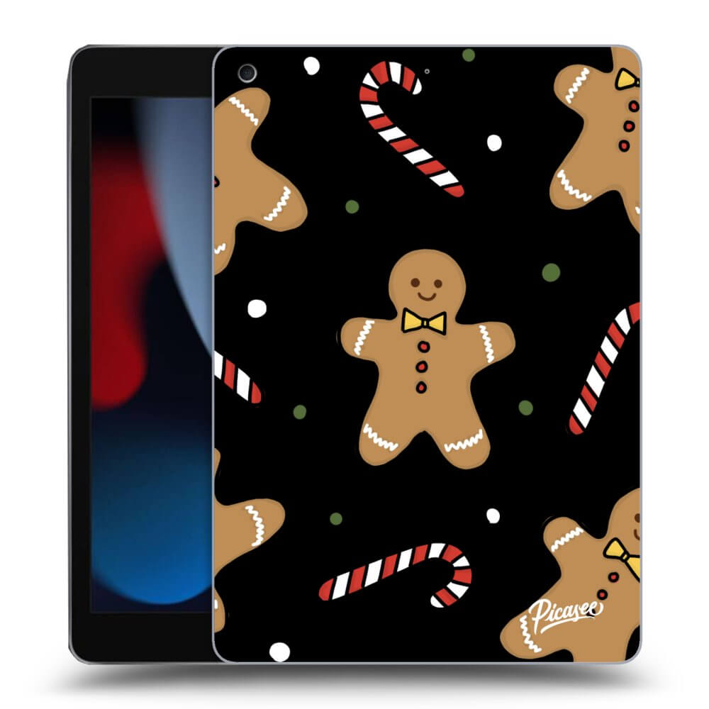 Picasee silikonový černý obal pro Apple iPad 10.2" 2021 (9. gen) - Gingerbread