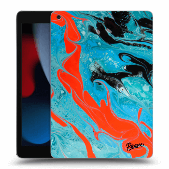 Picasee silikonový průhledný obal pro Apple iPad 10.2" 2021 (9. gen) - Blue Magma