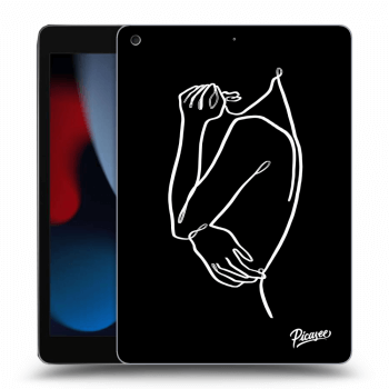 Picasee silikonový černý obal pro Apple iPad 10.2" 2021 (9. gen) - Smyslná Bílá