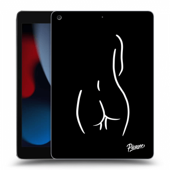 Picasee silikonový černý obal pro Apple iPad 10.2" 2021 (9. gen) - Svlečená Bílá