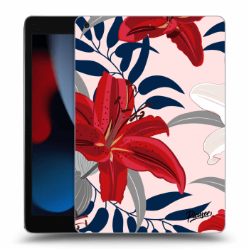 Picasee silikonový průhledný obal pro Apple iPad 10.2" 2021 (9. gen) - Red Lily