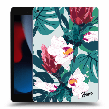 Picasee silikonový průhledný obal pro Apple iPad 10.2" 2021 (9. gen) - Rhododendron