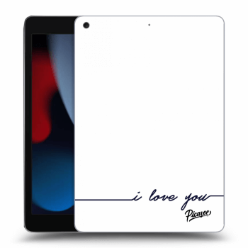 Picasee silikonový černý obal pro Apple iPad 10.2" 2021 (9. gen) - I love you