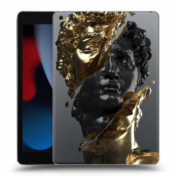 Picasee silikonový průhledný obal pro Apple iPad 10.2" 2021 (9. gen) - Gold - Black