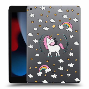 Picasee silikonový průhledný obal pro Apple iPad 10.2" 2021 (9. gen) - Unicorn star heaven