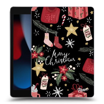 Picasee silikonový černý obal pro Apple iPad 10.2" 2021 (9. gen) - Christmas