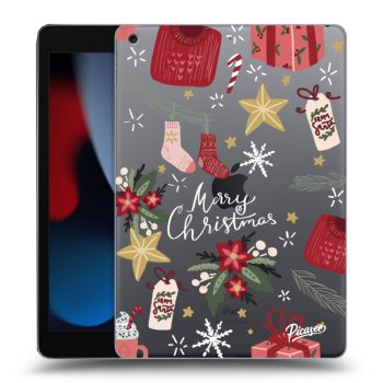 Picasee silikonový průhledný obal pro Apple iPad 10.2" 2021 (9. gen) - Christmas