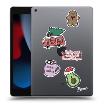 Picasee silikonový průhledný obal pro Apple iPad 10.2" 2021 (9. gen) - Christmas Stickers