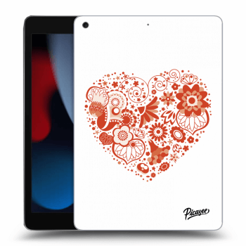 Picasee silikonový průhledný obal pro Apple iPad 10.2" 2021 (9. gen) - Big heart
