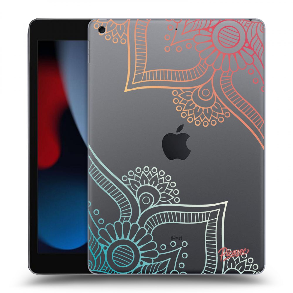 Picasee silikonový průhledný obal pro Apple iPad 10.2" 2021 (9. gen) - Flowers pattern