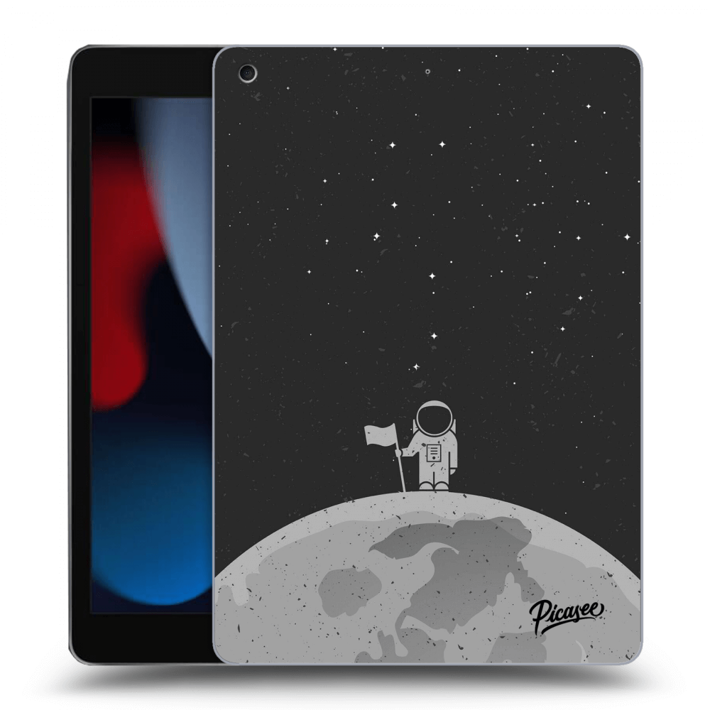 Picasee silikonový černý obal pro Apple iPad 10.2" 2021 (9. gen) - Astronaut