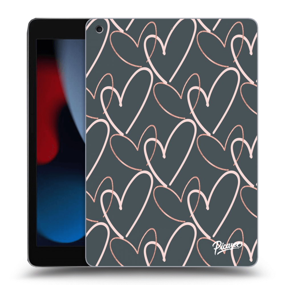 Picasee silikonový černý obal pro Apple iPad 10.2" 2021 (9. gen) - Lots of love
