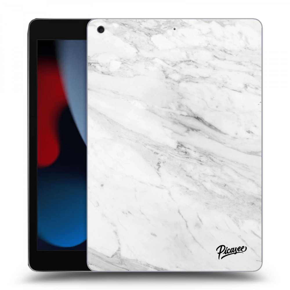 Picasee silikonový průhledný obal pro Apple iPad 10.2" 2021 (9. gen) - White marble