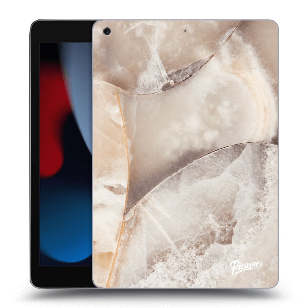 Picasee silikonový průhledný obal pro Apple iPad 10.2" 2021 (9. gen) - Cream marble