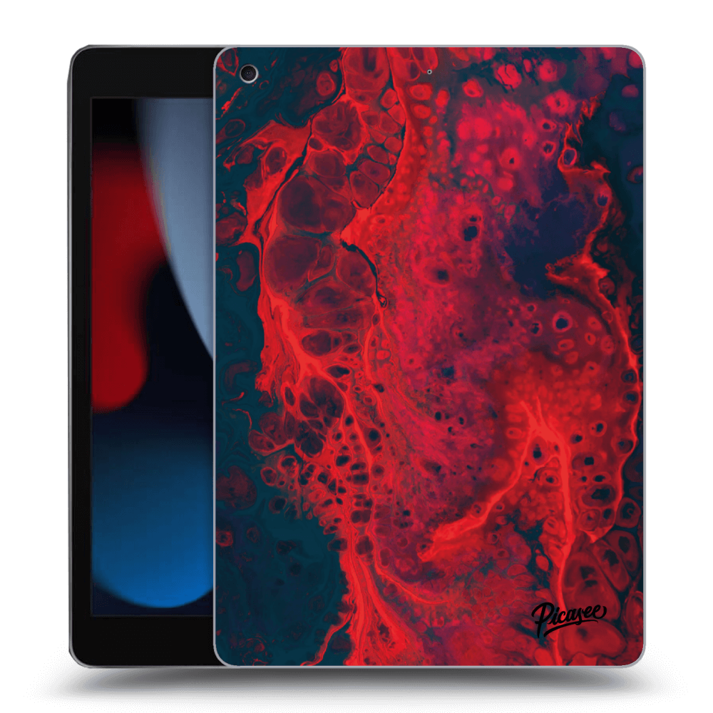 Picasee silikonový průhledný obal pro Apple iPad 10.2" 2021 (9. gen) - Organic red