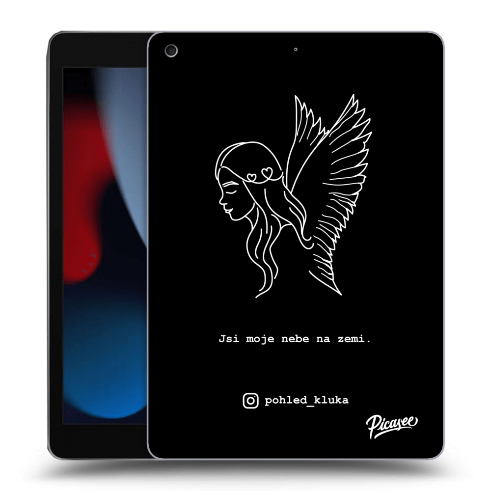 Picasee silikonový černý obal pro Apple iPad 10.2" 2021 (9. gen) - Heaven White