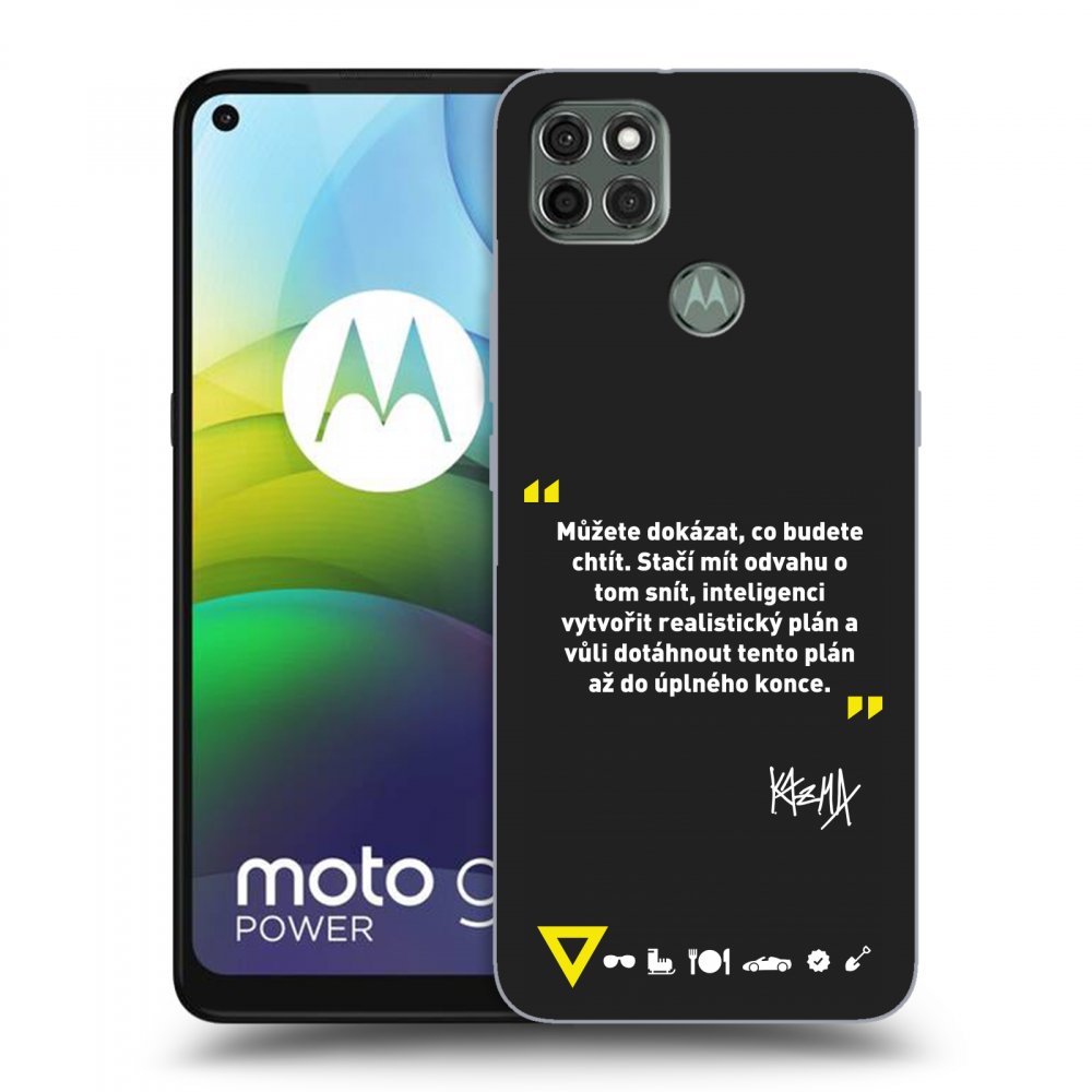Picasee silikonový černý obal pro Motorola Moto G9 Power - Kazma - MŮŽETE DOKÁZAT, CO BUDETE CHTÍT