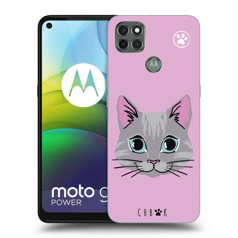 Picasee silikonový černý obal pro Motorola Moto G9 Power - Chybí mi kočky - Růžová