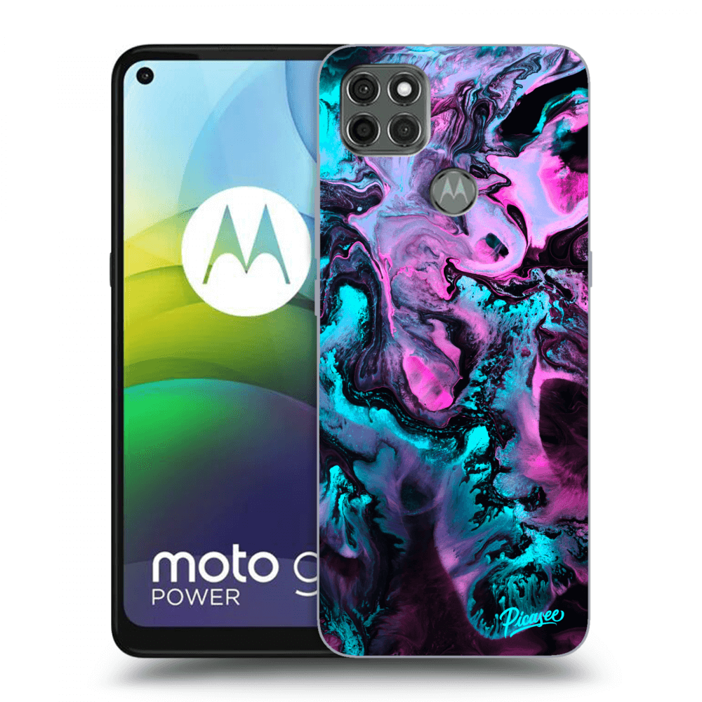 Picasee silikonový černý obal pro Motorola Moto G9 Power - Lean