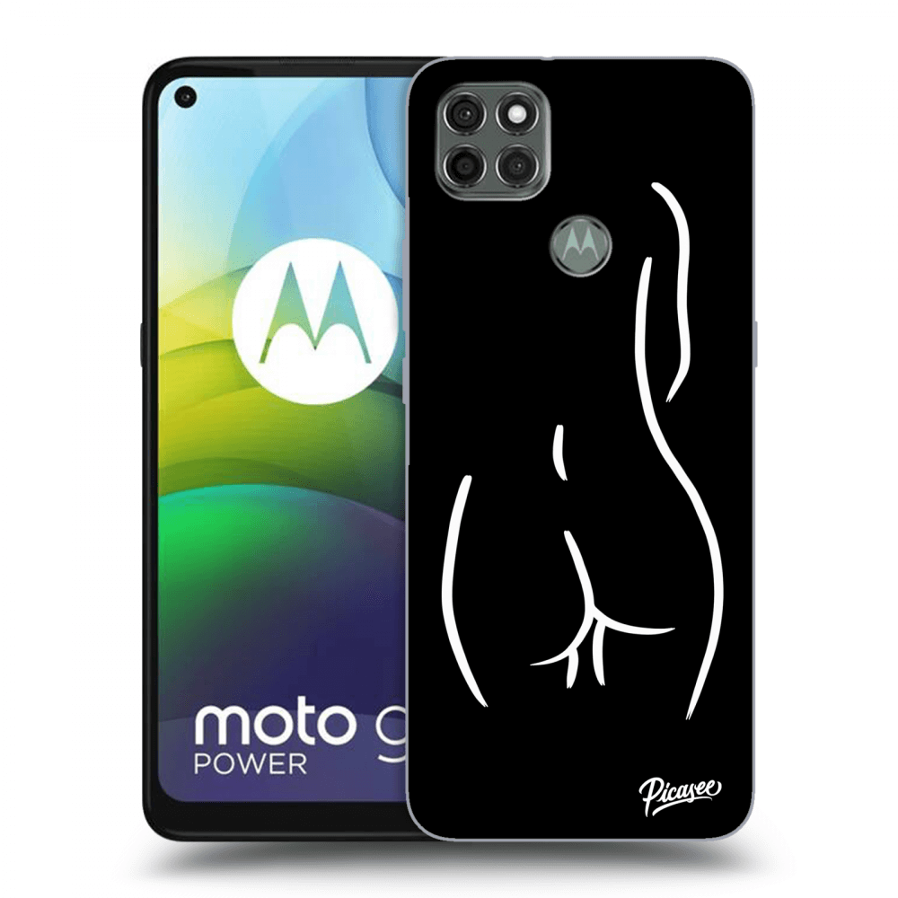 Picasee silikonový černý obal pro Motorola Moto G9 Power - Svlečená Bílá