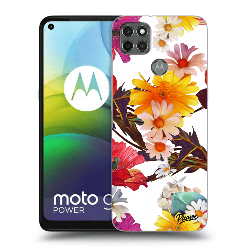 Picasee silikonový černý obal pro Motorola Moto G9 Power - Meadow