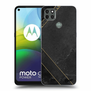 Picasee silikonový černý obal pro Motorola Moto G9 Power - Black tile