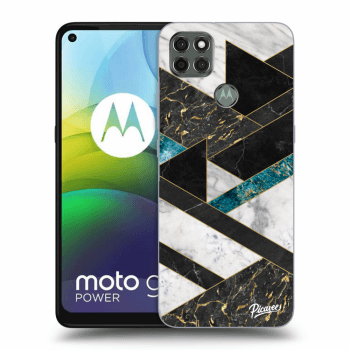 Picasee silikonový černý obal pro Motorola Moto G9 Power - Dark geometry