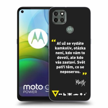 Picasee silikonový černý obal pro Motorola Moto G9 Power - Kazma - SVĚT PATŘÍ TĚM, CO SE NEPOSEROU