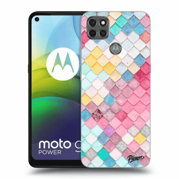 Picasee silikonový černý obal pro Motorola Moto G9 Power - Colorful roof