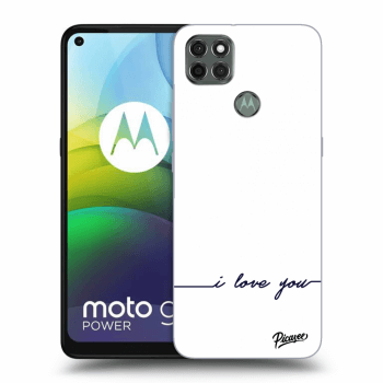 Picasee silikonový černý obal pro Motorola Moto G9 Power - I love you