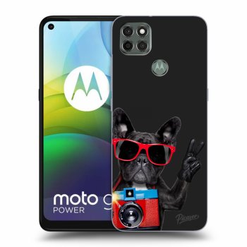 Picasee silikonový černý obal pro Motorola Moto G9 Power - French Bulldog