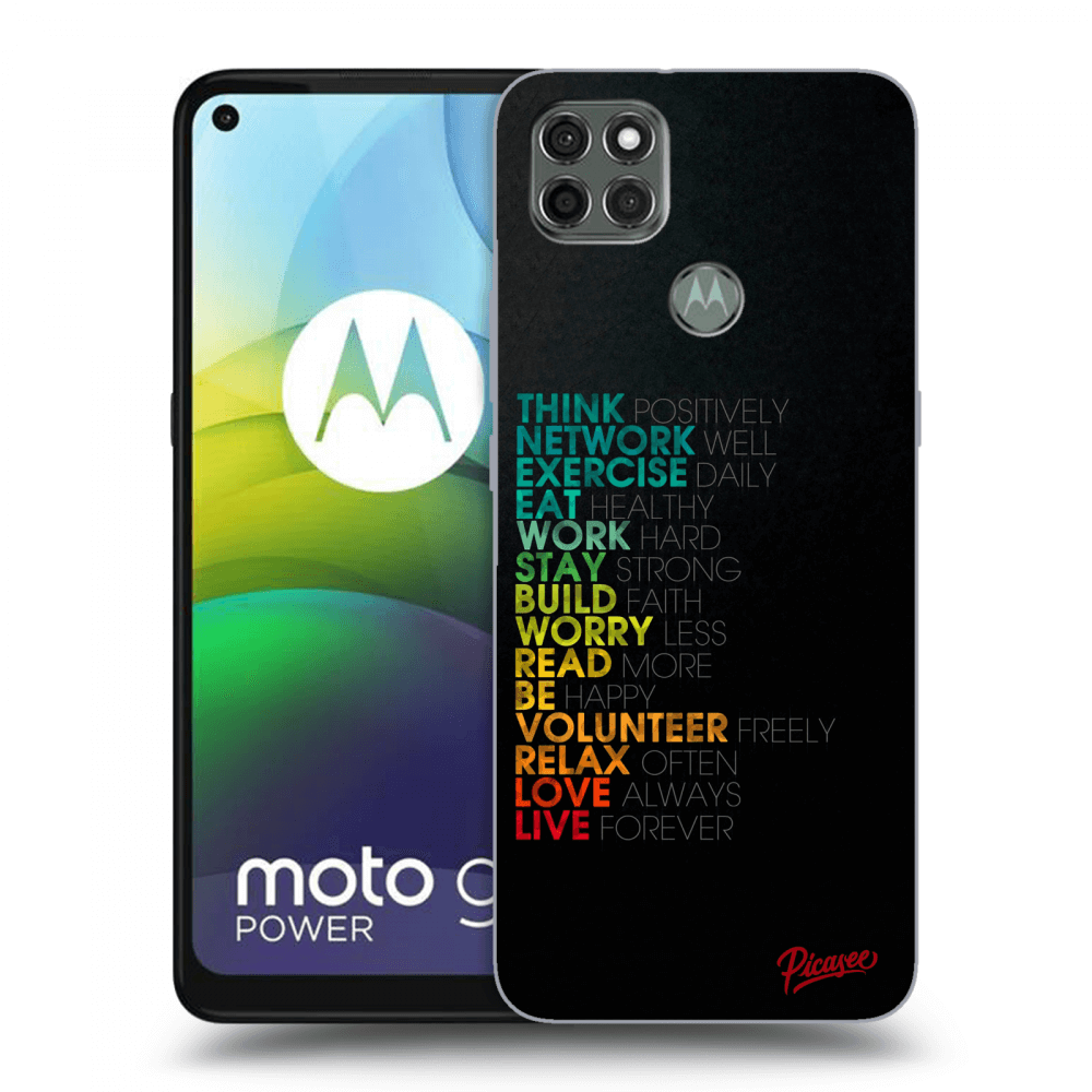 Picasee silikonový černý obal pro Motorola Moto G9 Power - Motto life