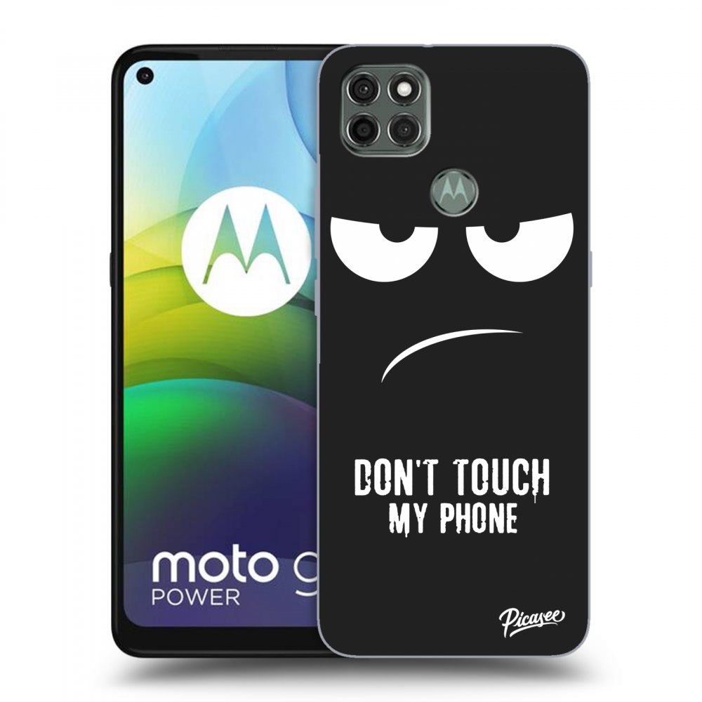 Picasee silikonový černý obal pro Motorola Moto G9 Power - Don't Touch My Phone