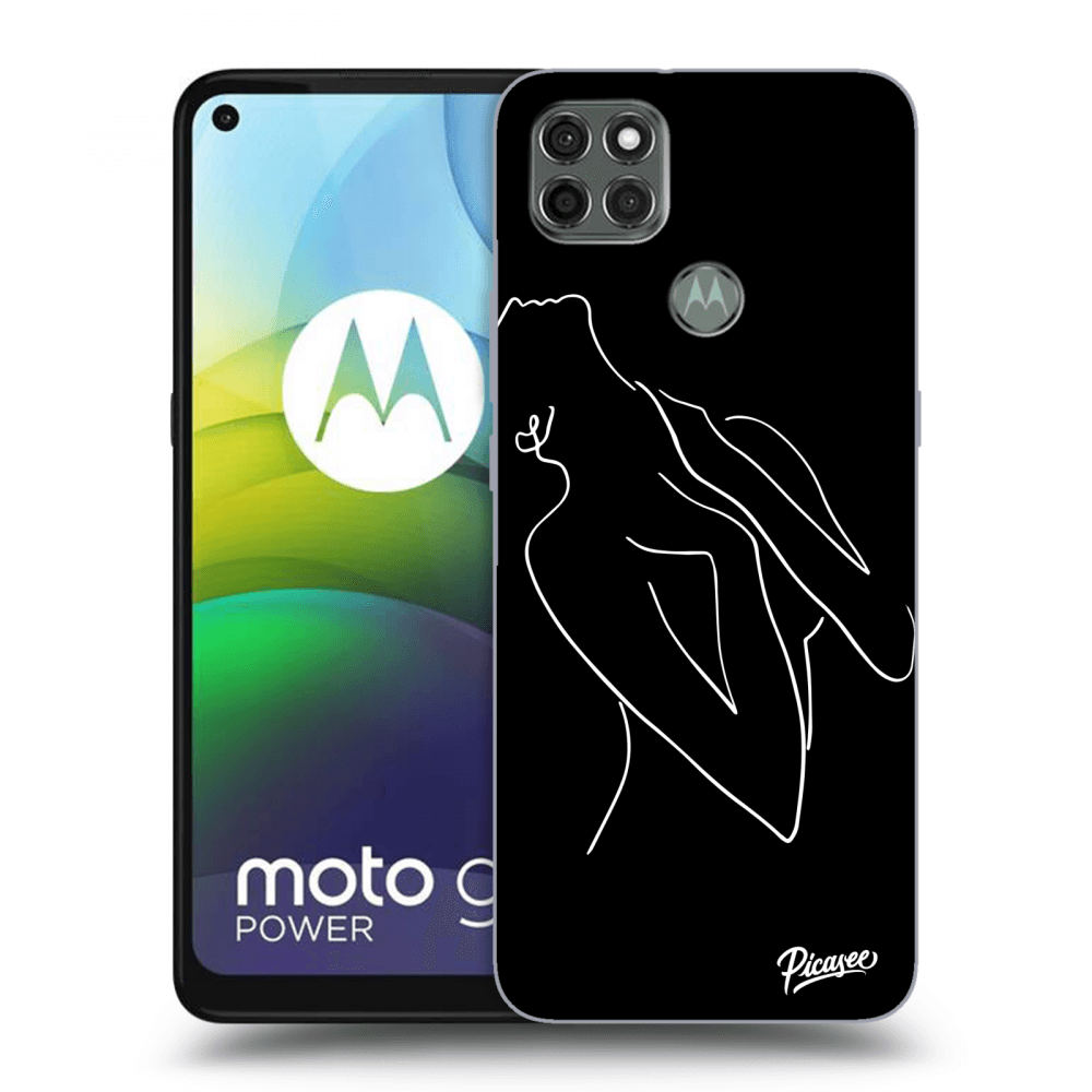 Picasee silikonový černý obal pro Motorola Moto G9 Power - Sensual girl White