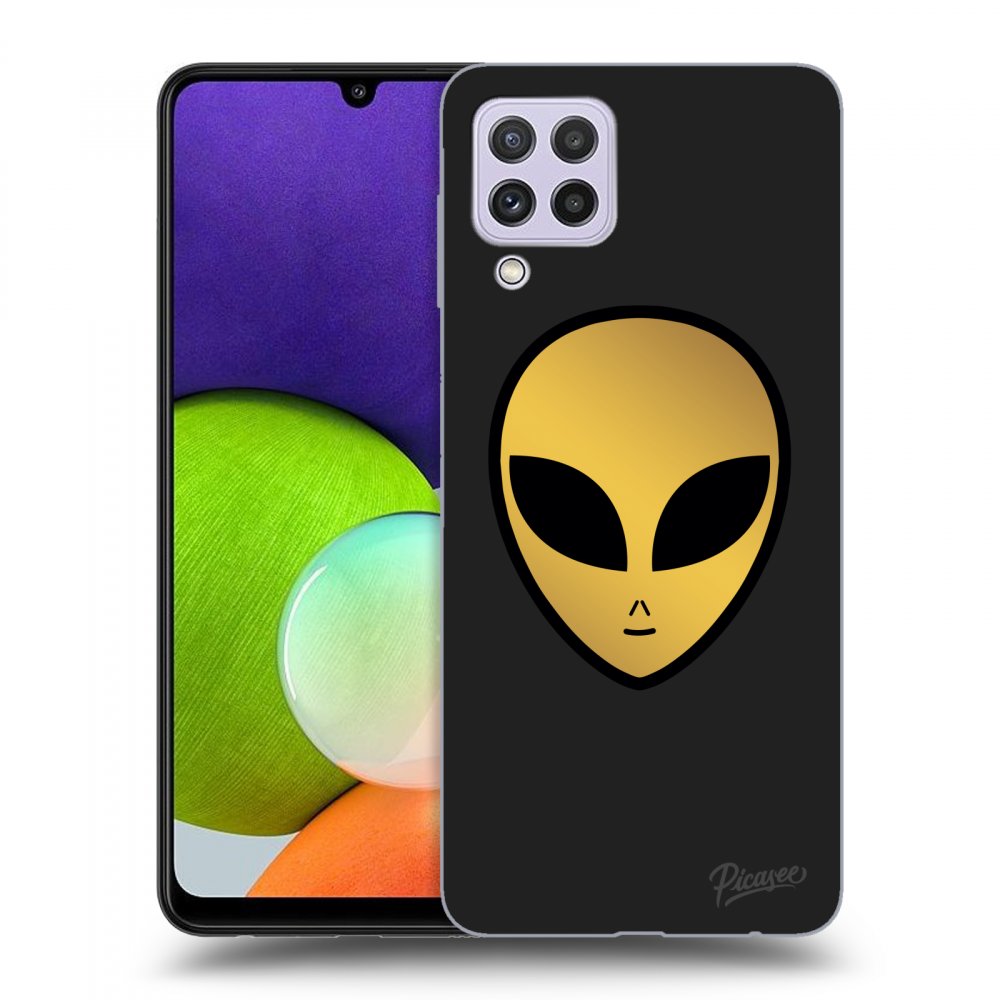 Picasee silikonový černý obal pro Samsung Galaxy A22 A225F 4G - Earth - Alien