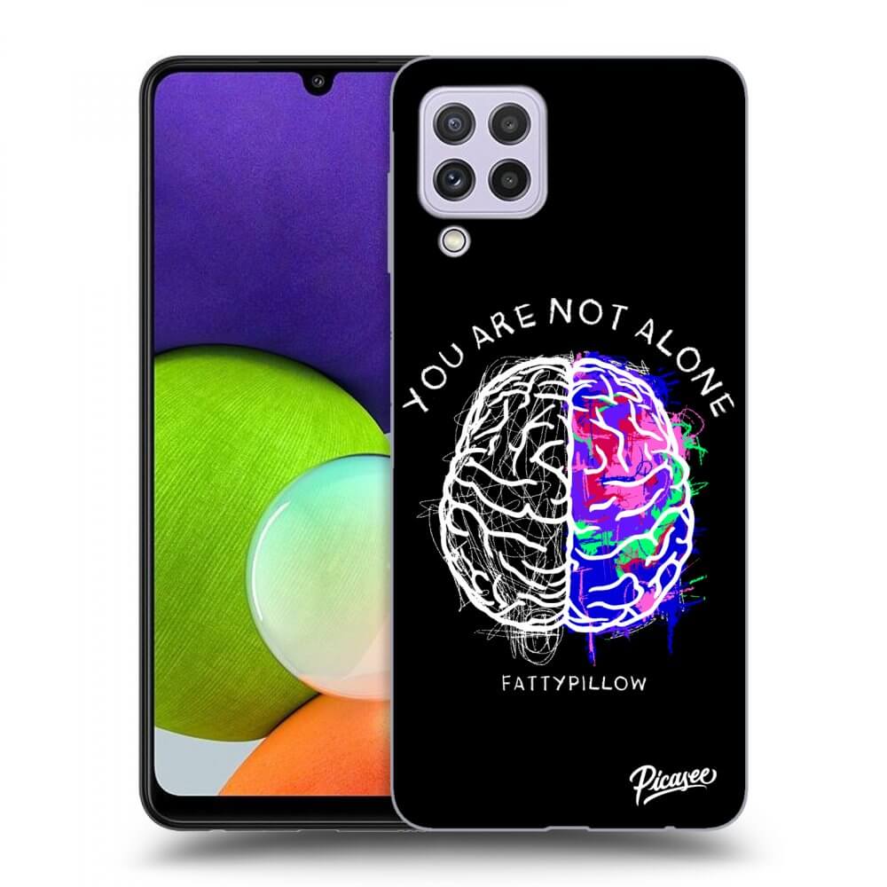 Picasee silikonový černý obal pro Samsung Galaxy A22 A225F 4G - Brain - White