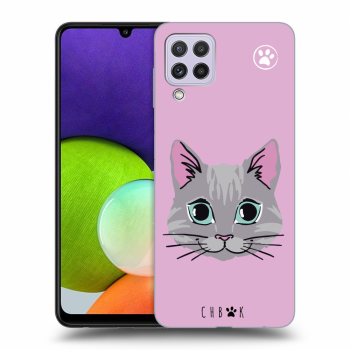 Picasee silikonový průhledný obal pro Samsung Galaxy A22 A225F 4G - Chybí mi kočky - Růžová