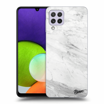 Picasee silikonový průhledný obal pro Samsung Galaxy A22 A225F 4G - White marble