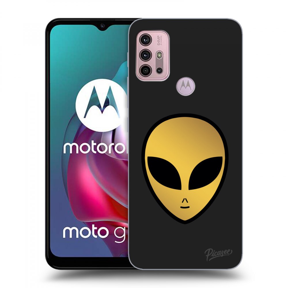 Picasee silikonový černý obal pro Motorola Moto G30 - Earth - Alien
