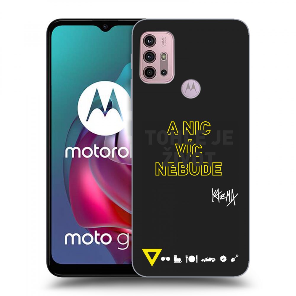 Picasee silikonový černý obal pro Motorola Moto G30 - Kazma - TOHLE JE ŽIVOT A NIC VÍC NEBUDE