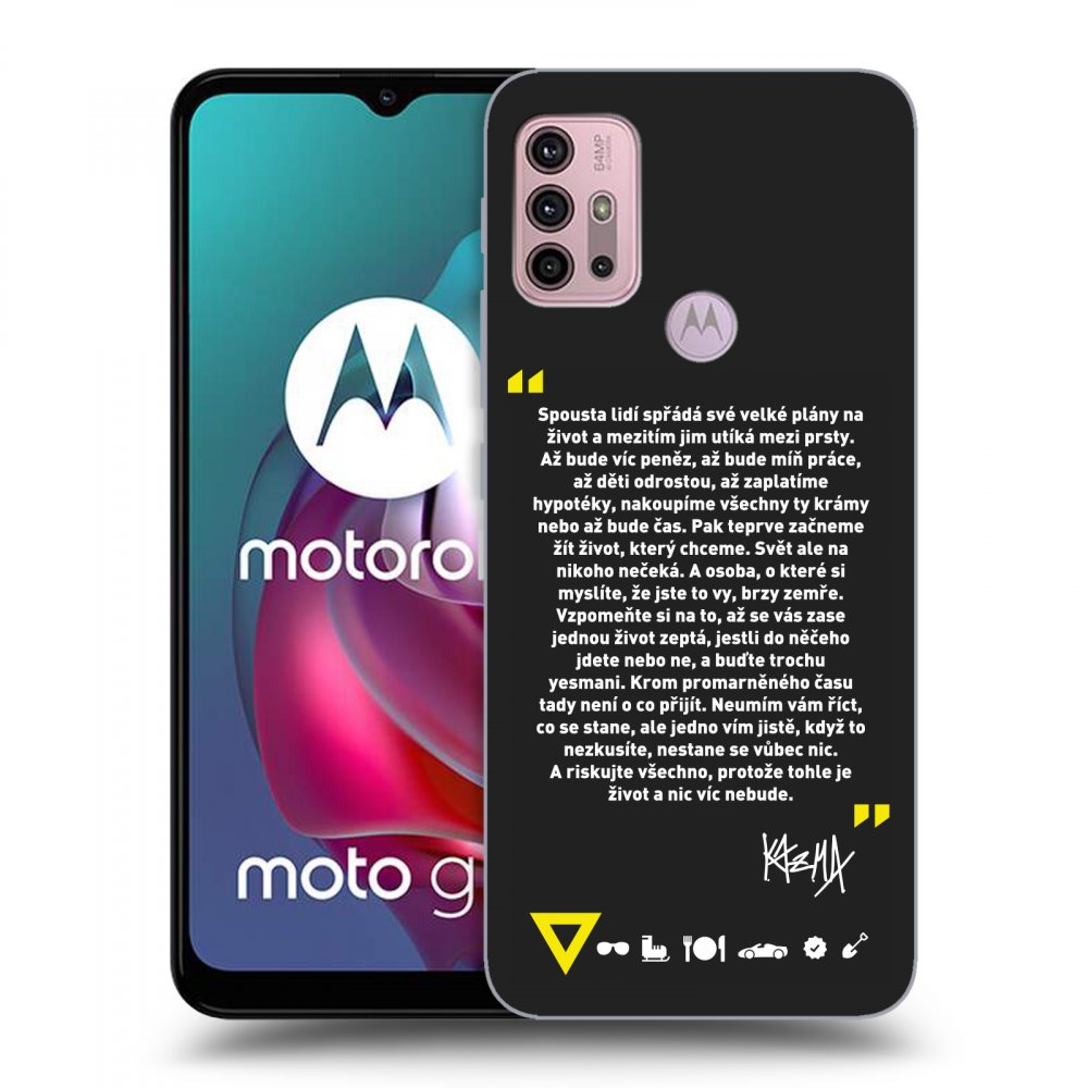 Picasee silikonový černý obal pro Motorola Moto G30 - Kazma - BUĎTE TROCHU YESMANI
